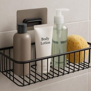 16 Rustproof Shower Caddy Basket Organizer Adhesive Wall Mounted Bathroom Storage Shelf