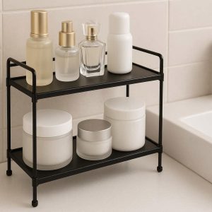 17 Small Bathroom Countertop Organizer Tiered Vanity Storage Rack For Cosmetics Jars