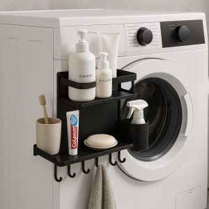 24 Magnetic Bathroom Organizer Rack For Washing Machine Space Saving Magnetic Storage Shelf