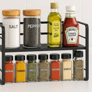 7 Minimalist Kitchen Spice Rack Organizer Heavy Duty Countertop Display Shelf